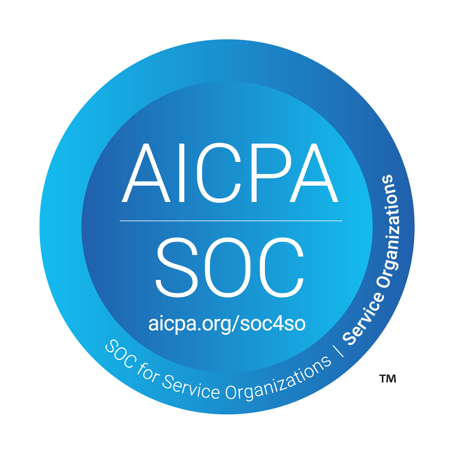 AICPA SOC for Service Organizations logo accredited.